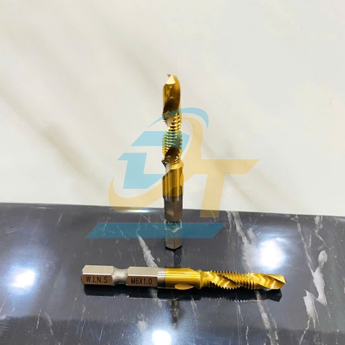 Mũi khoan taro chu&ocirc;i lục gi&aacute;c HHS phủ Titanium W.I.N.S DRT-TIN M6x1.0